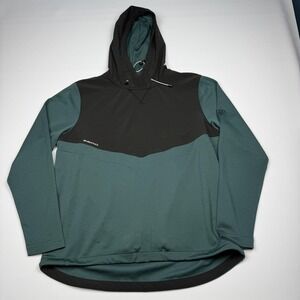 Zero Restriction Hoodie Mens Large Green Black Pullover Golf Performance Stretch